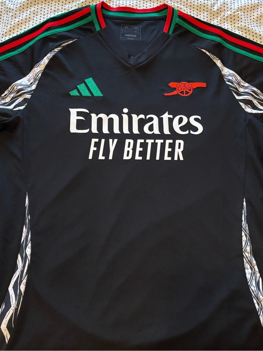 Adidas Arsenal Men's Black Emirates 'Fly Better' Football Jersey